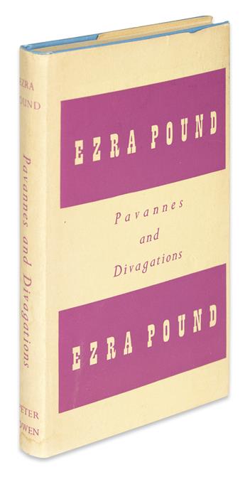 POUND, EZRA. Pavannes and Divagations.